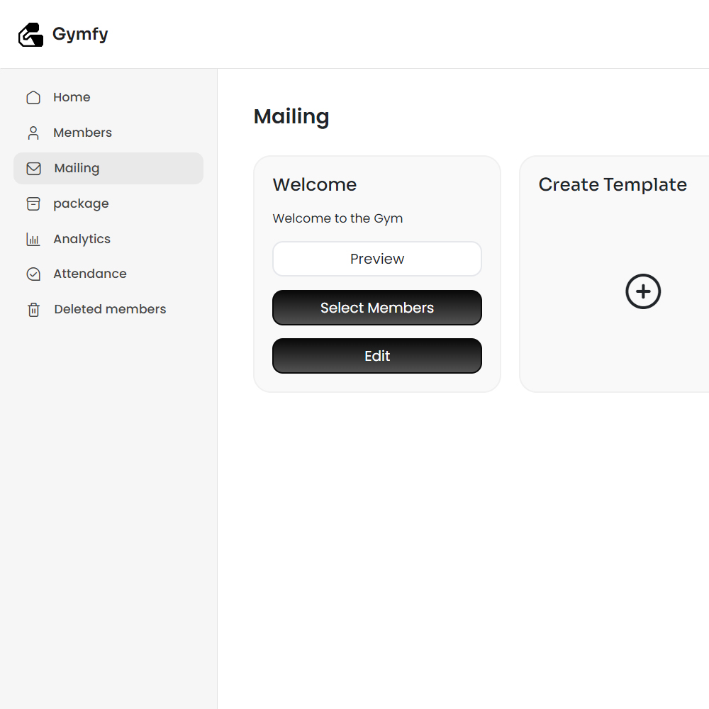 Gymfy - Mailing Images