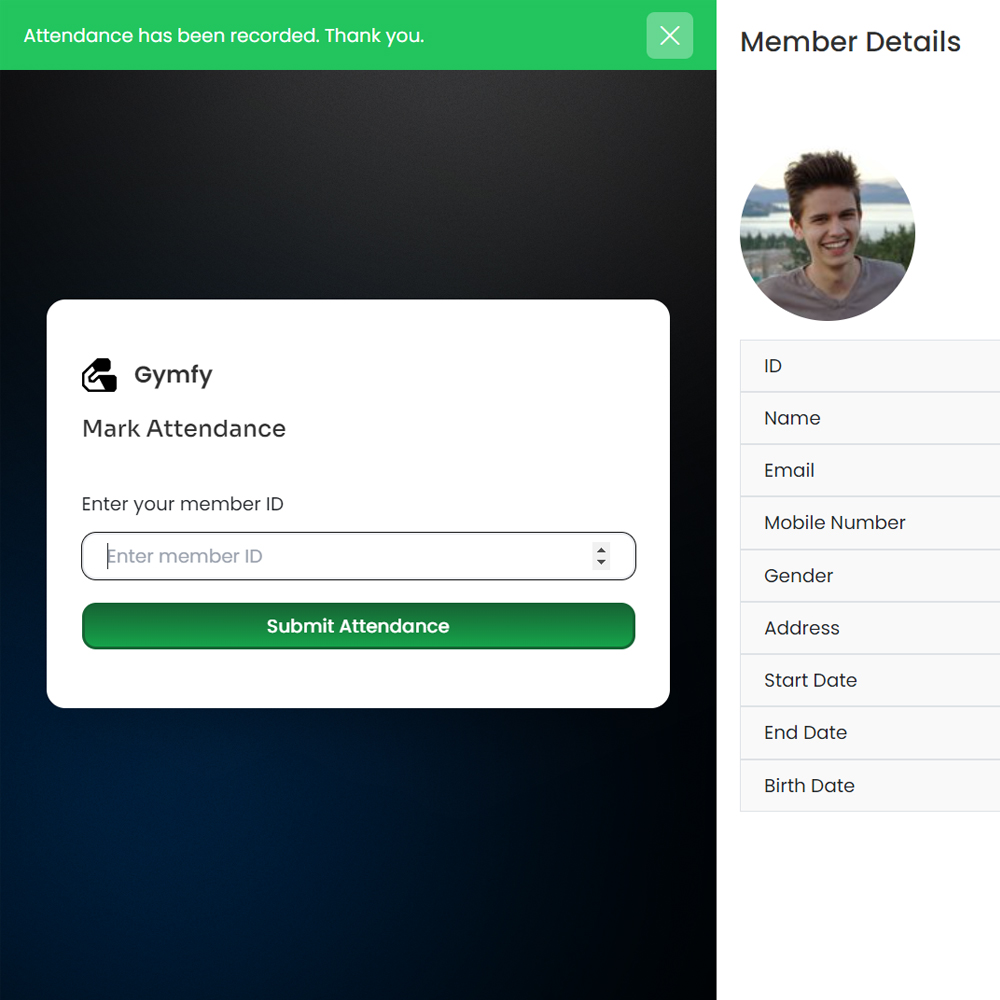 Gymfy - Attendance Overview
